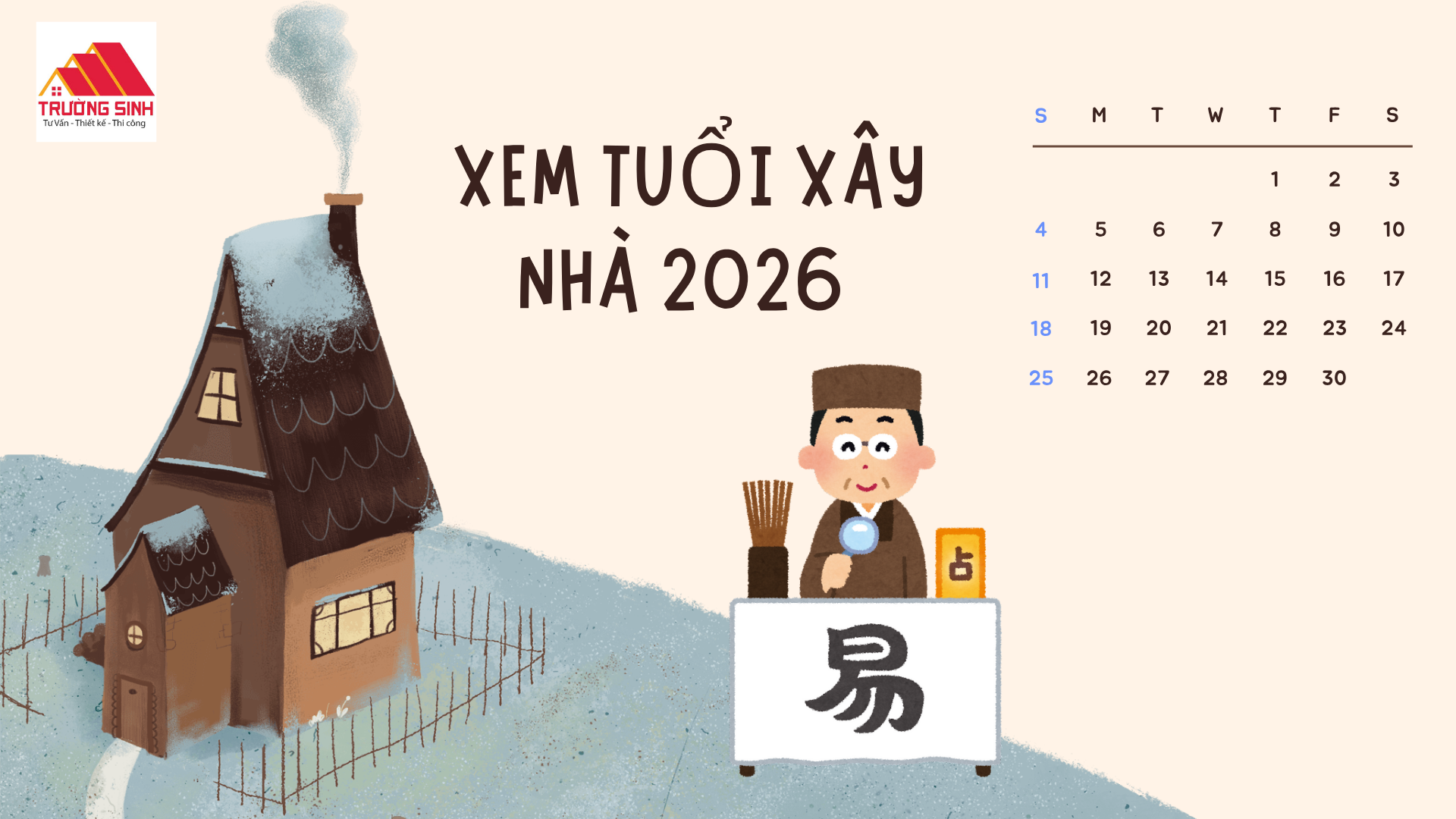 Năm 2026 tuổi nào làm nhà đẹp nhất?